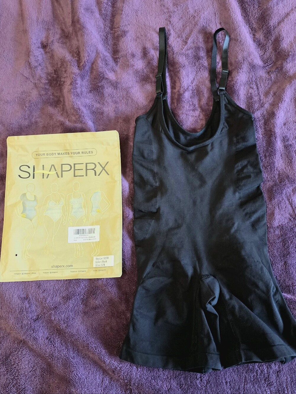 SHAPERX Shapewear Bodysuit with Adjustable Straps, NWT, small-medium
